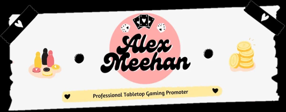 Drawn style banner with logo and menu items