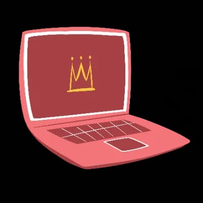 Drawn style banner with logo and menu items